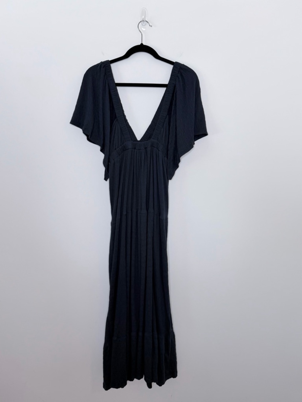 Free People La La Maxi Dress boho tiered beach vacation outdoor wedding Size M - Picture 3 of 15